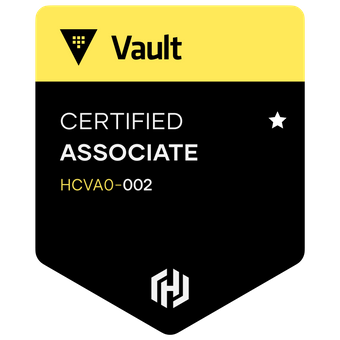 Achieved Vault Associate Certification from HashiCorp